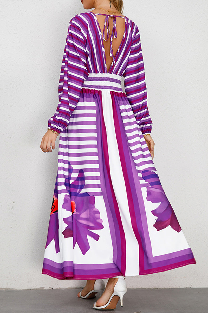 Marisa - Striped Floral Dress