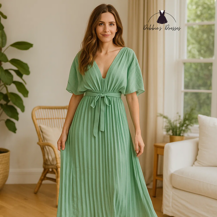 Nerida - Pleated Elegance Dress