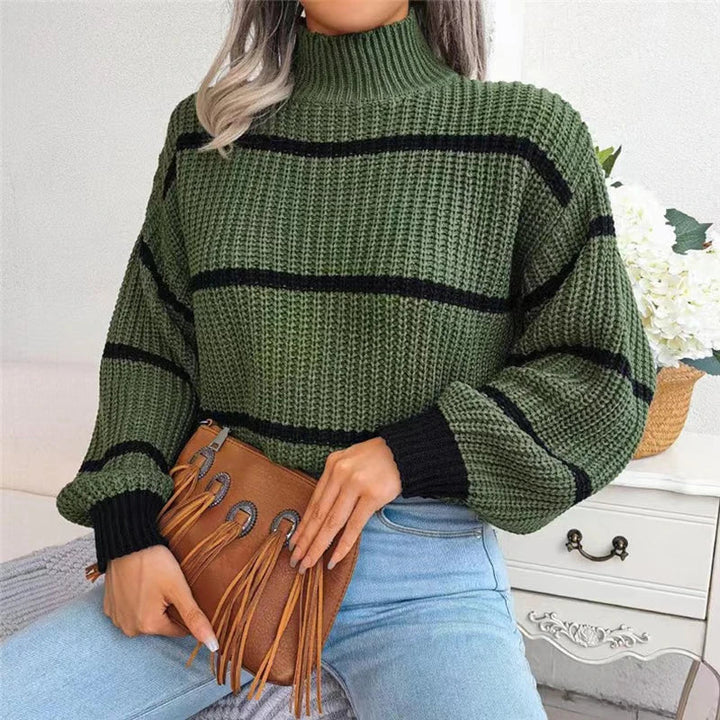 Naelya - Monochrome Striped Sweater