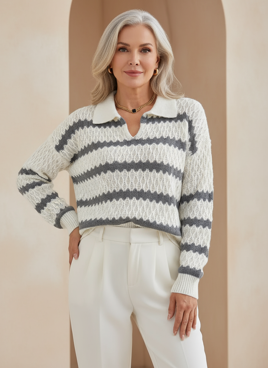 Tessira - Vintage Collar Sweater